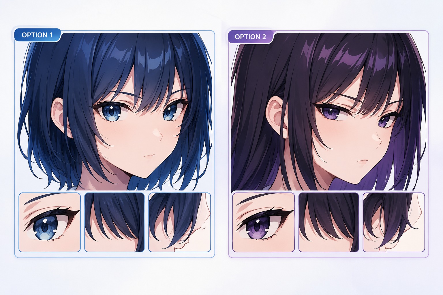 Eyes and Hair Framing