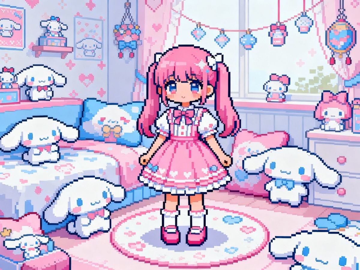 pixel-art loli style