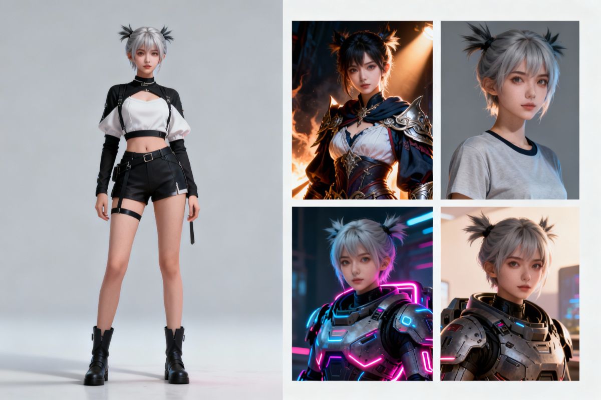 Concept Art and Character Sheets from One Reference