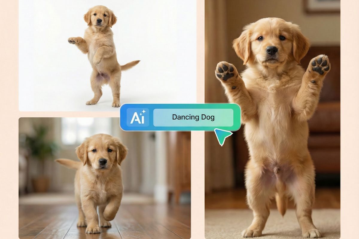 ai generated dog dances in seconds