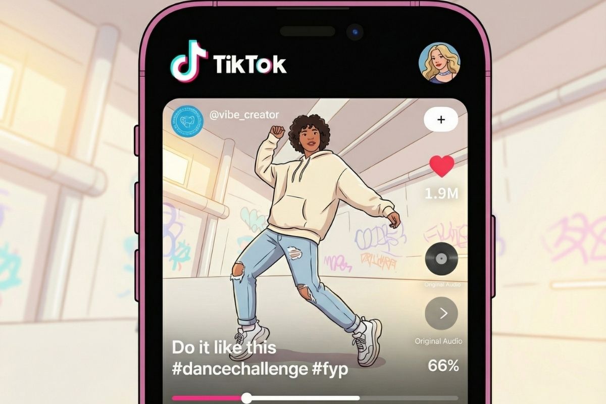 share the cartoon character dance with others