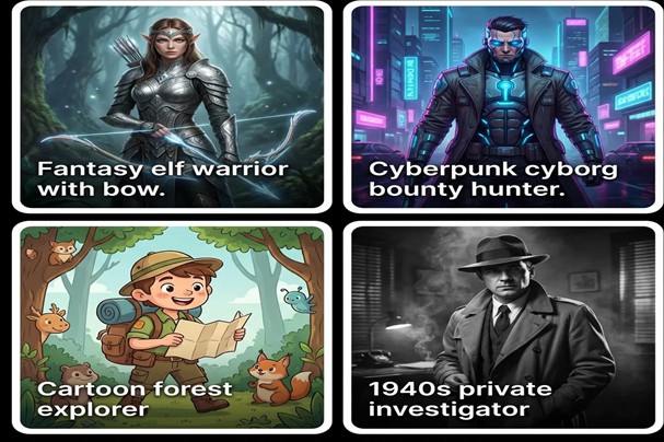 AI 角色生成器可以将图像转化为理想图像