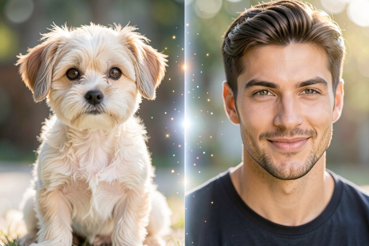 From a cute dog to a handsome man