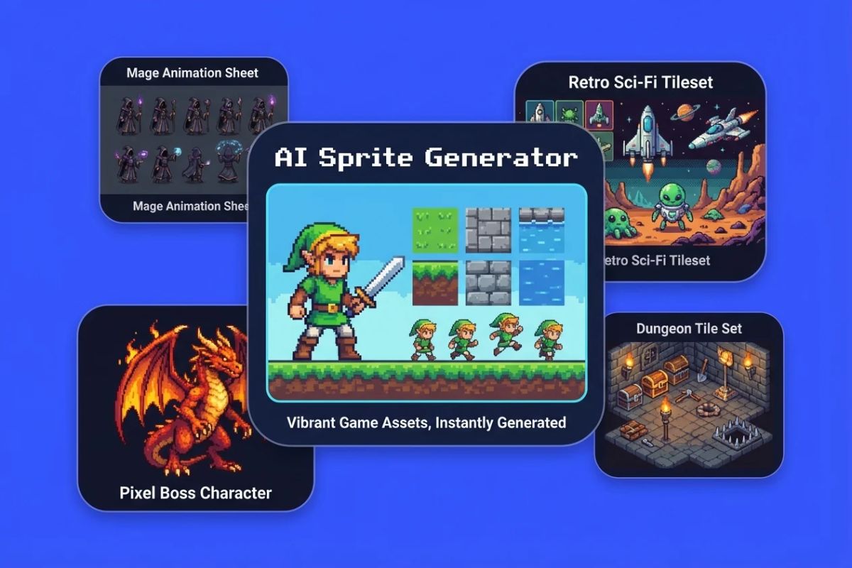 The AI sprite generator helps users to create sprites freely and conveniently.