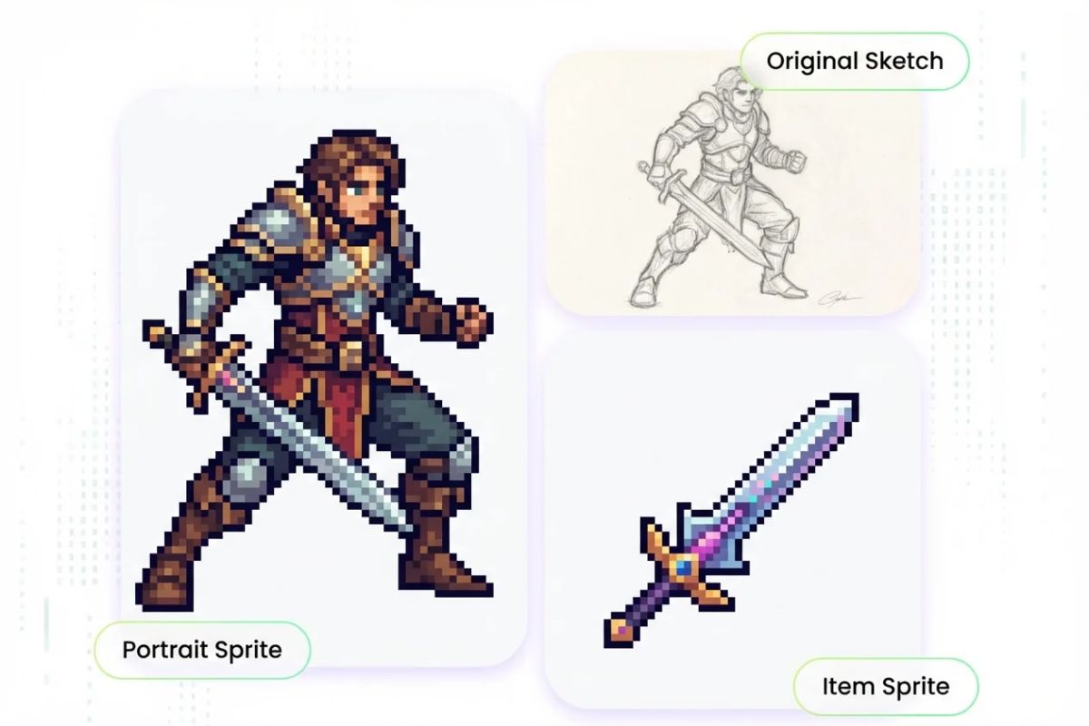 AI Image to Sprite Generator Import Image Feature