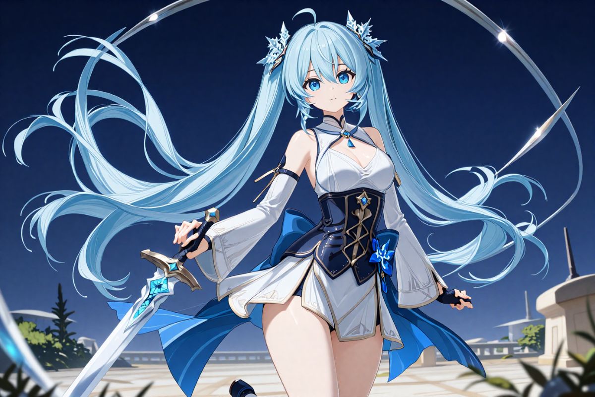 Genshin-style AI character created by the Random Genshin Character Generator