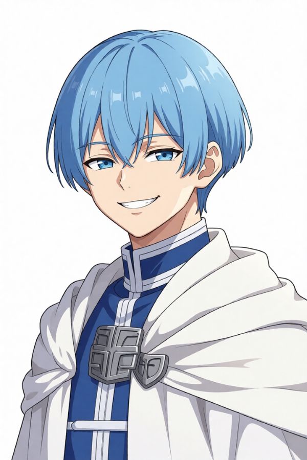 來自北方邊境的年輕魔法師,披著象徵保護的白色斗篷。以溫柔卻堅定的目光,攜帶著古老魔法書踏上自我探索之路。