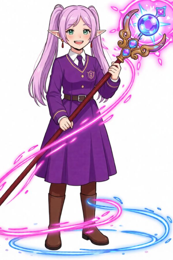 魔法學院的天才,精通光與空間魔法。她的法杖編織星辰軌跡,照亮穿越黑暗的道路。