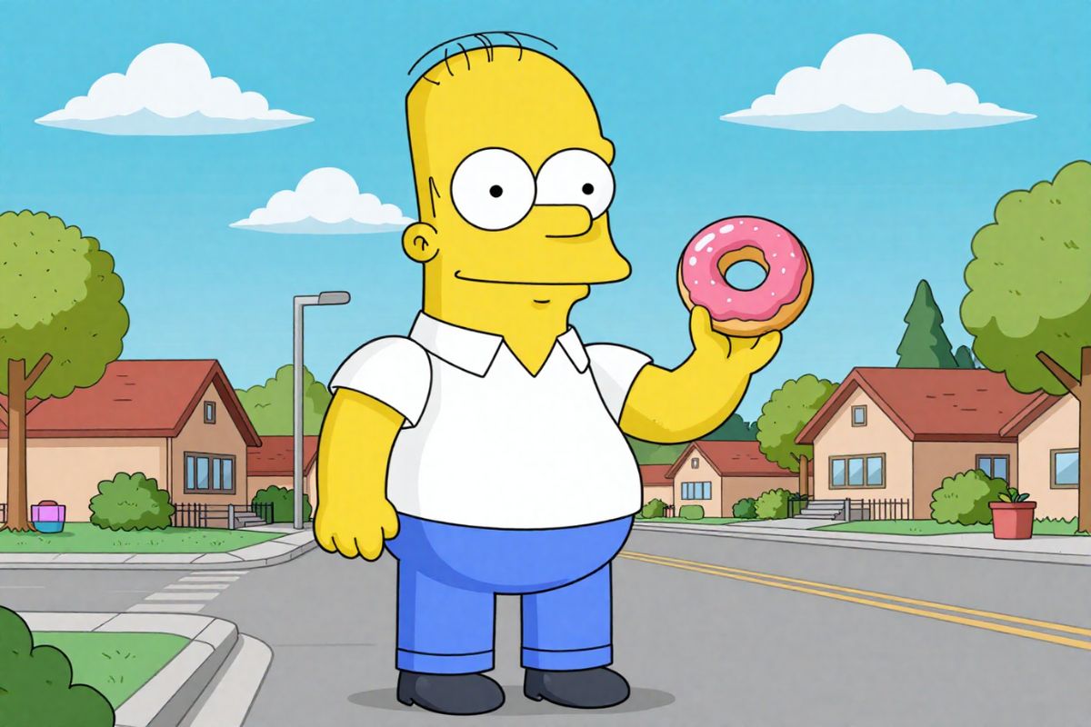 Create a Simpsons-style original character with AI
