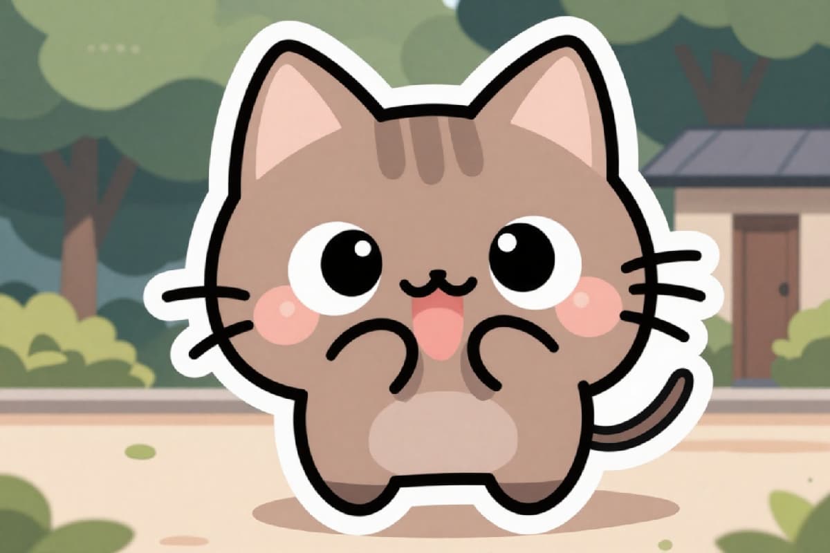 sticker chibi perro lindo