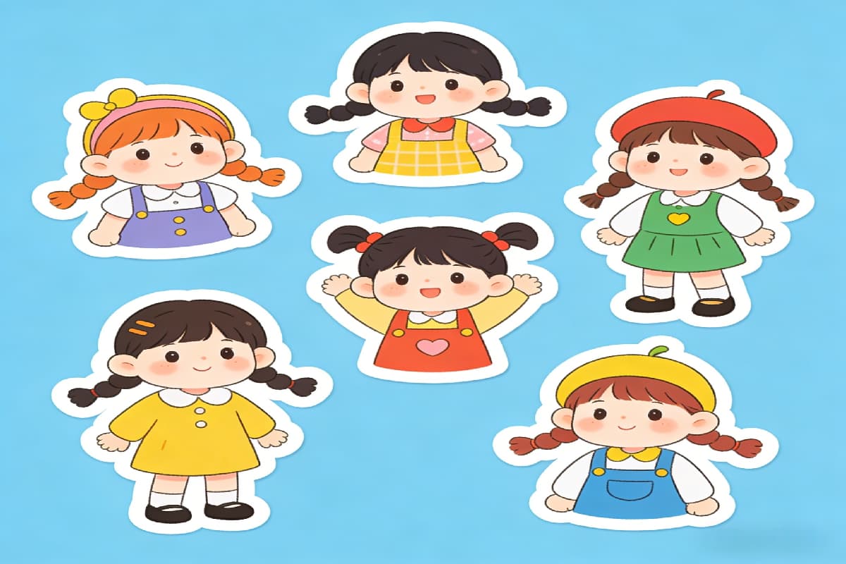 Sticker Chibi Chicas