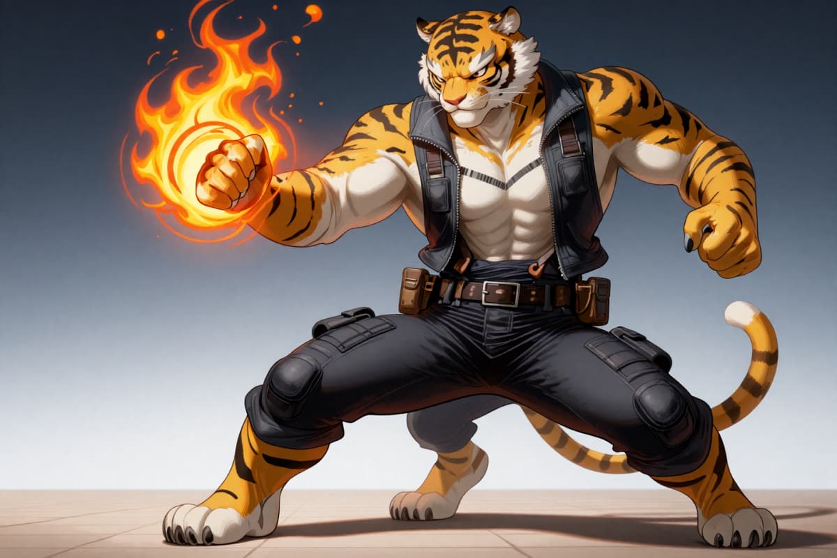 Anthropomorphic tiger OC