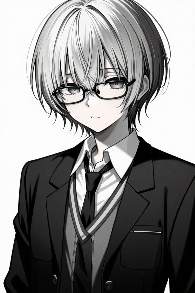 Anime-style silent transfer student