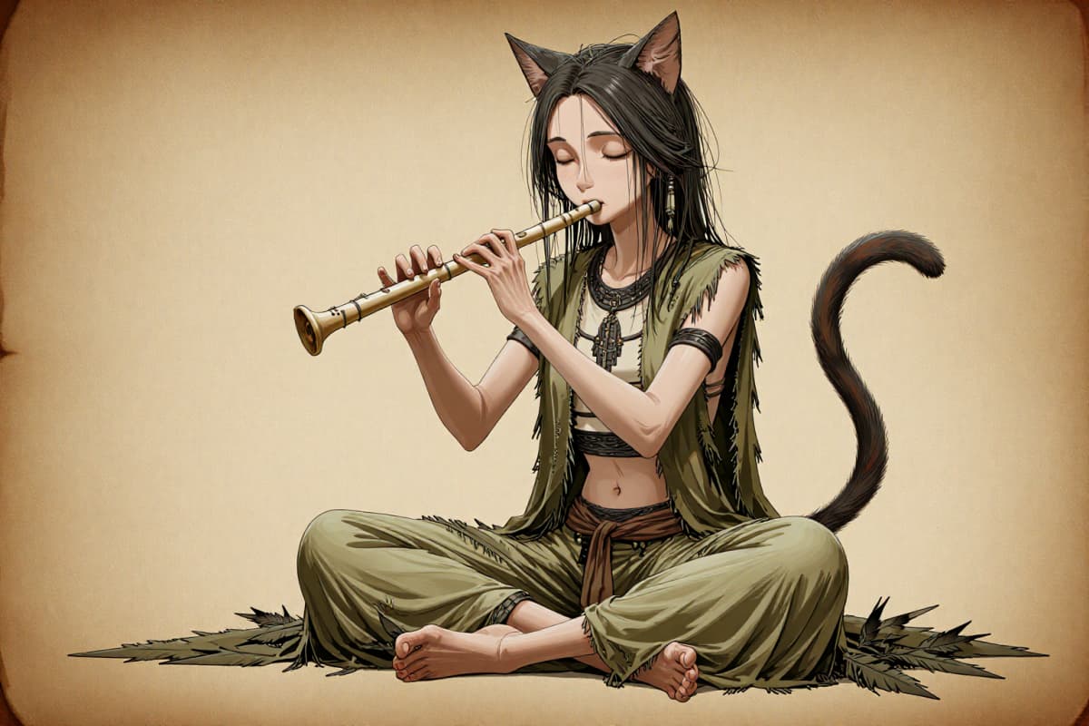 bone flutist cat Yaelokre