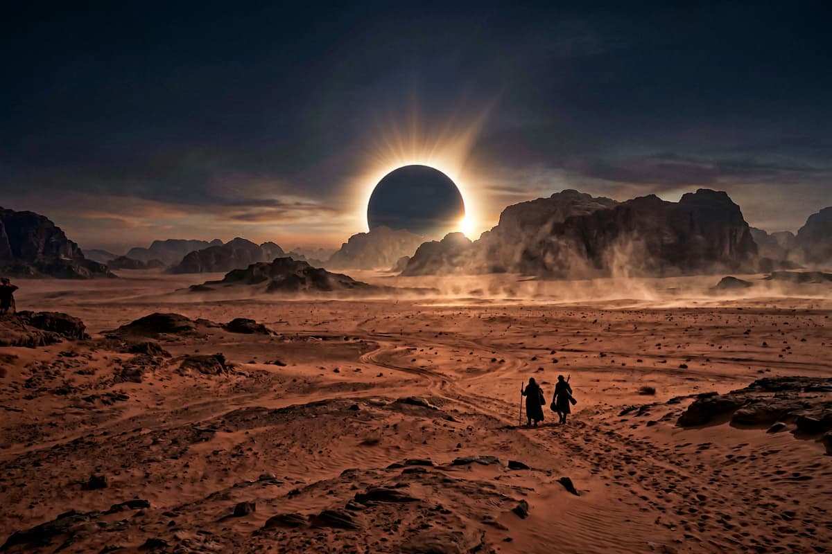 desert solar eclipse pilgrims