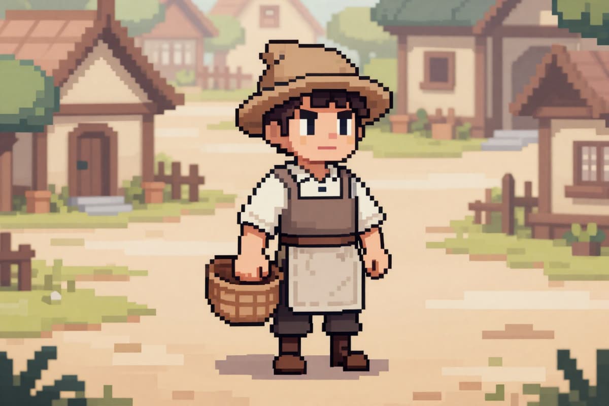 像素画城镇 NPC 原创角色