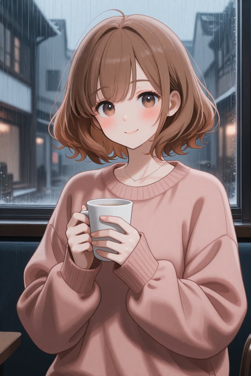 warm cheerful young woman