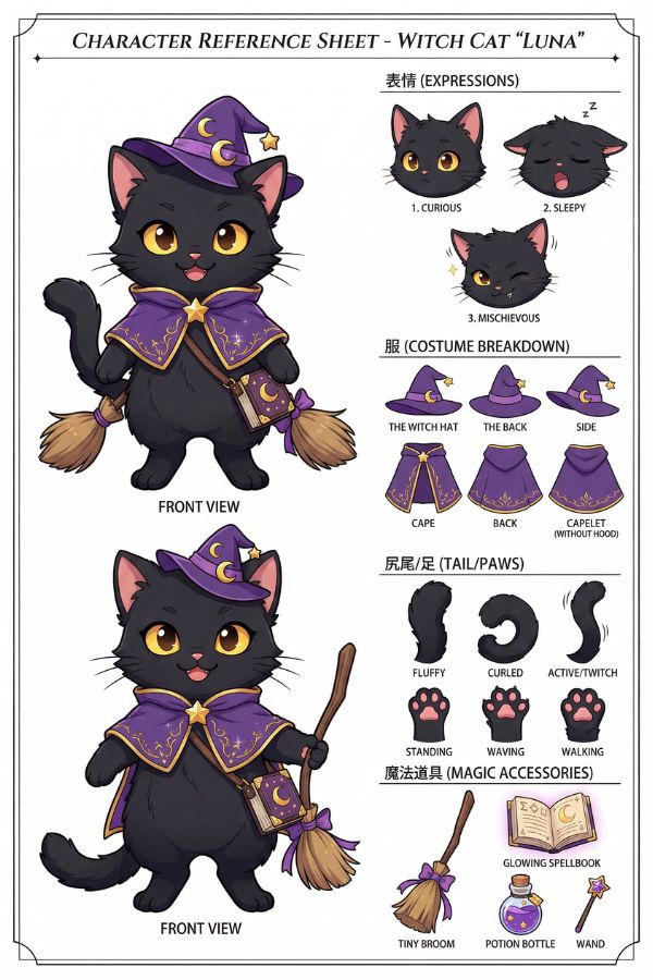 small black cat