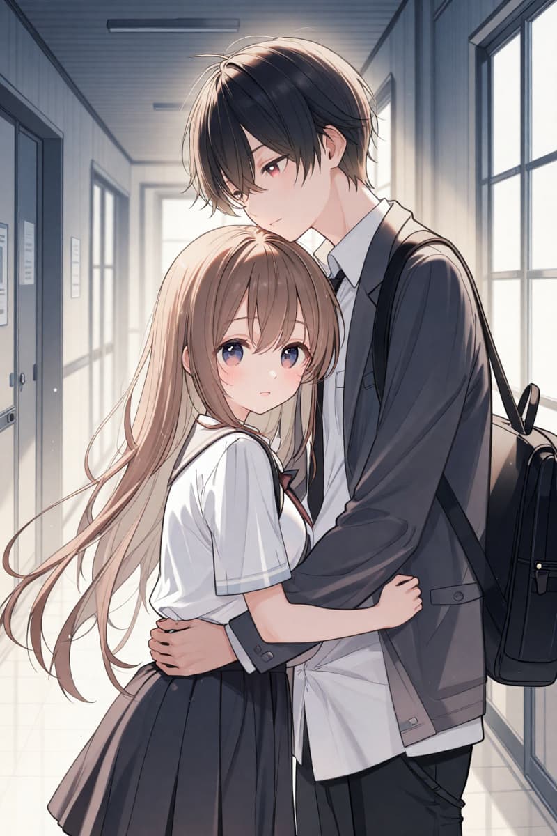 Japanese shoujo manga couple