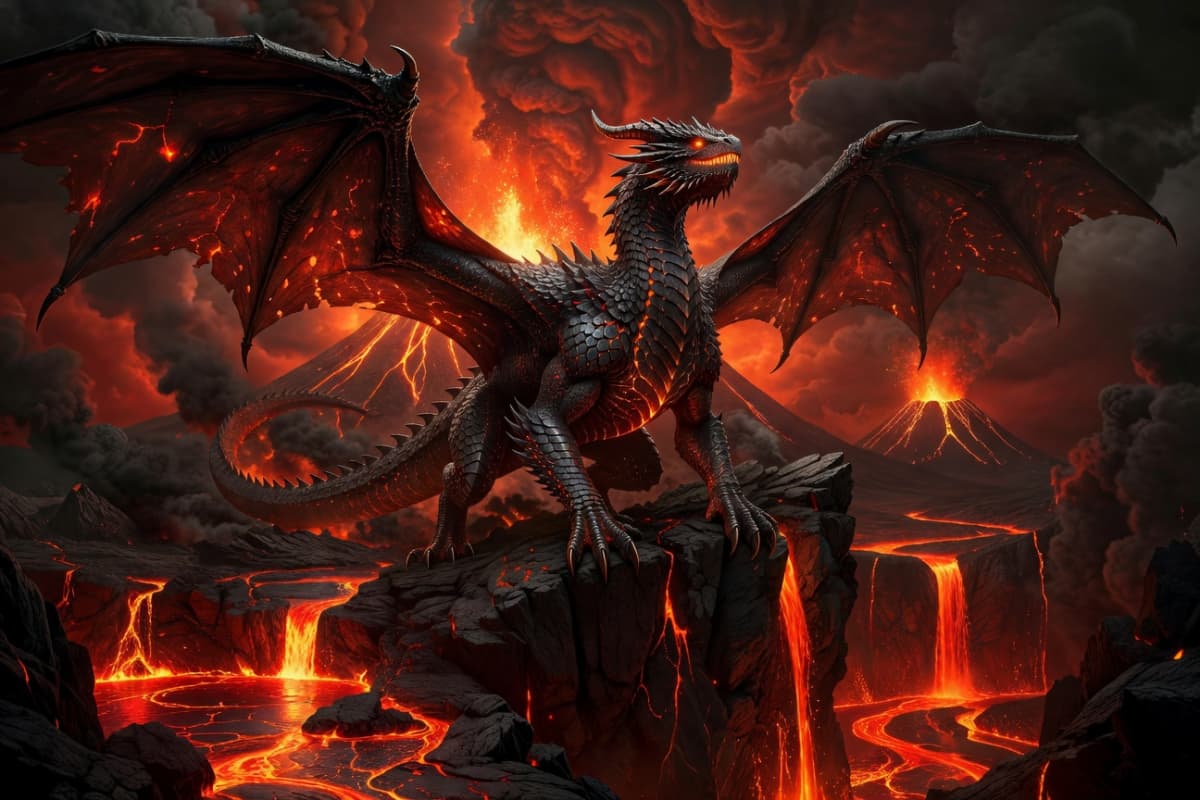 Flame Dinosaur Monster