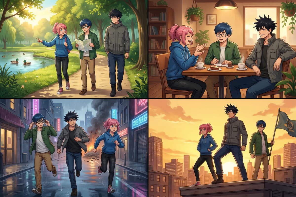 シーンを超えた一貫したキャラクター