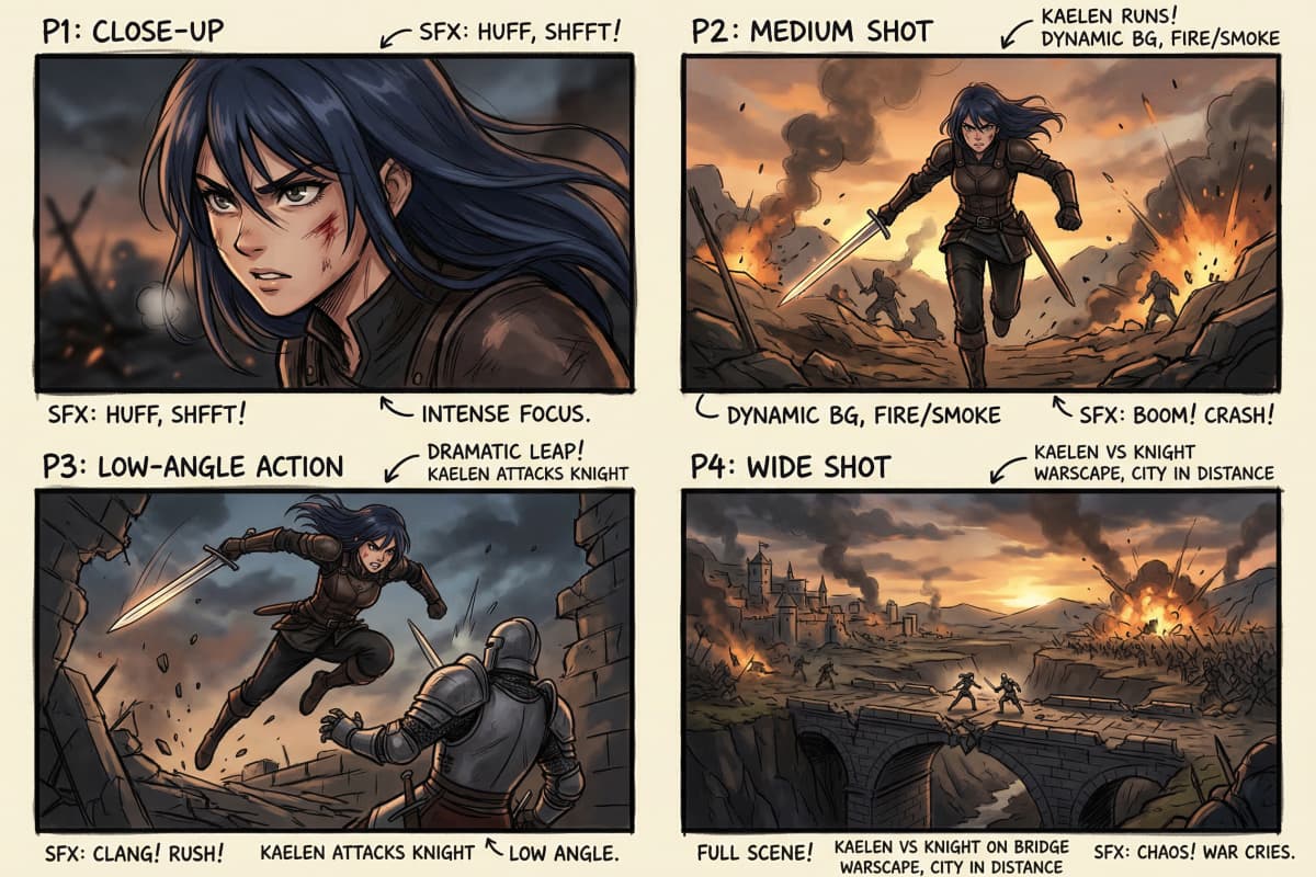 シネマティックなストーリーボード生成