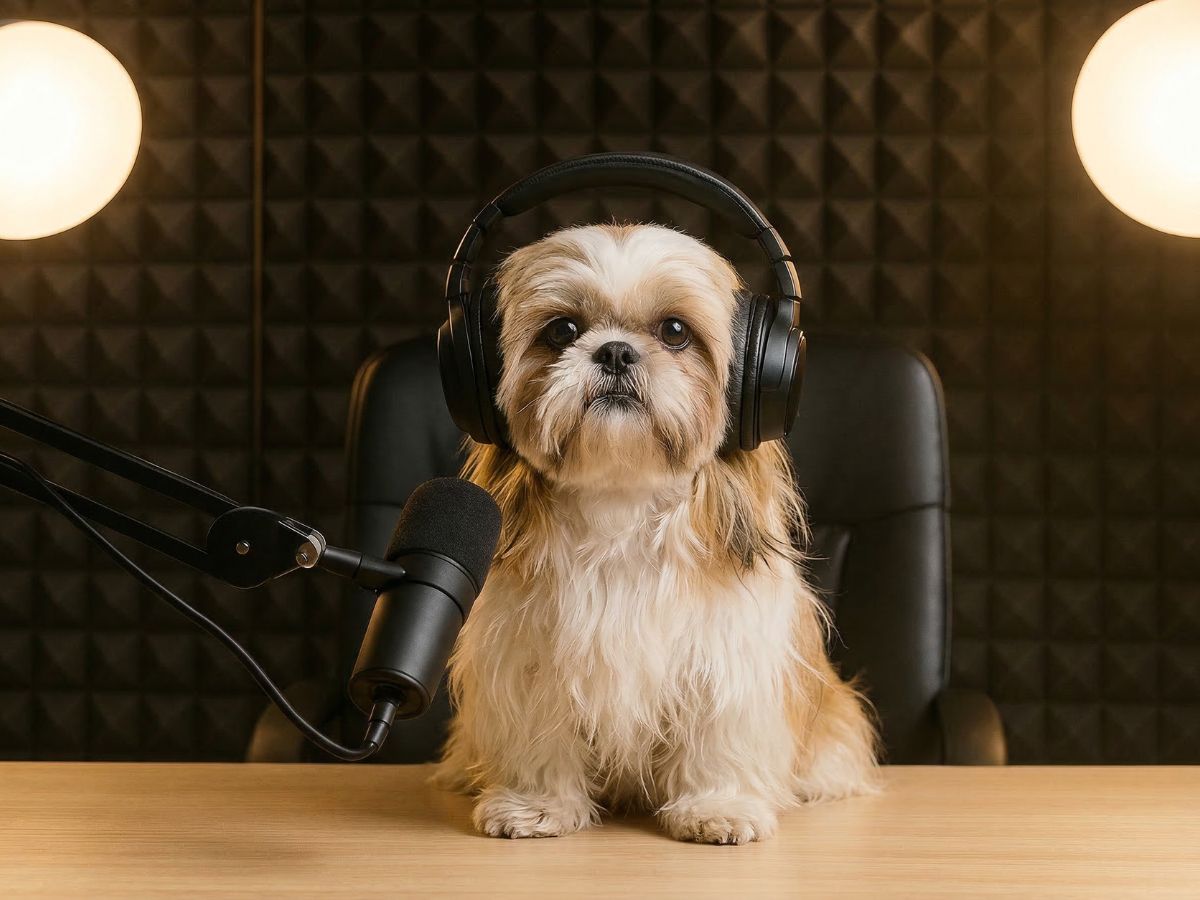 AI talking dog podcast