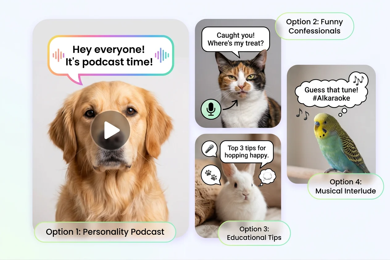 make funny talking pet podcast