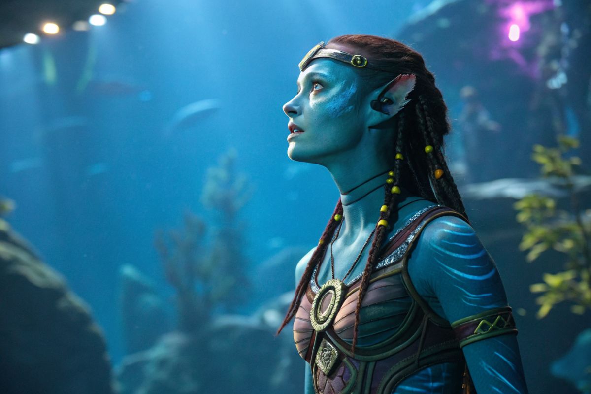 A Na'vi-inspired female scientist