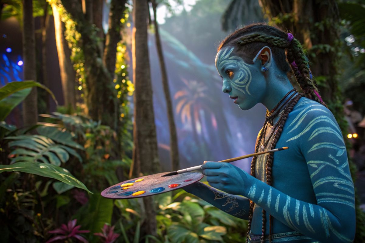 A young Na'vi-inspired artist