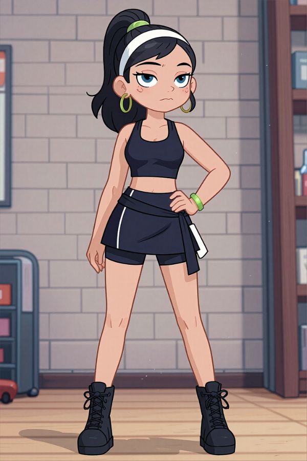 fashionable rich teen girl