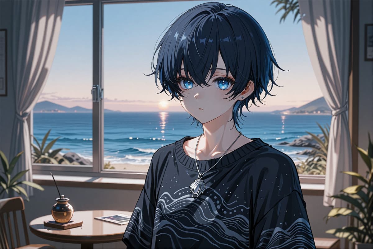 Anime OC male drafting