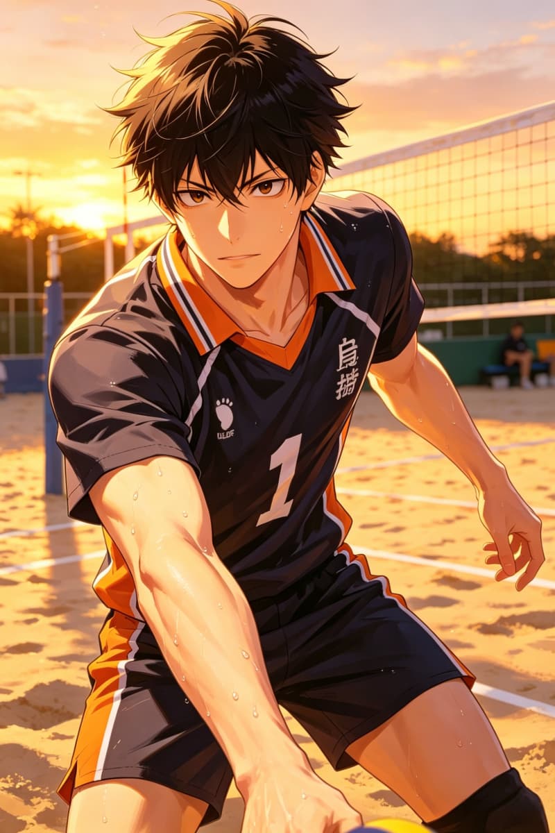 Haikyuu beach volleyball captain OC