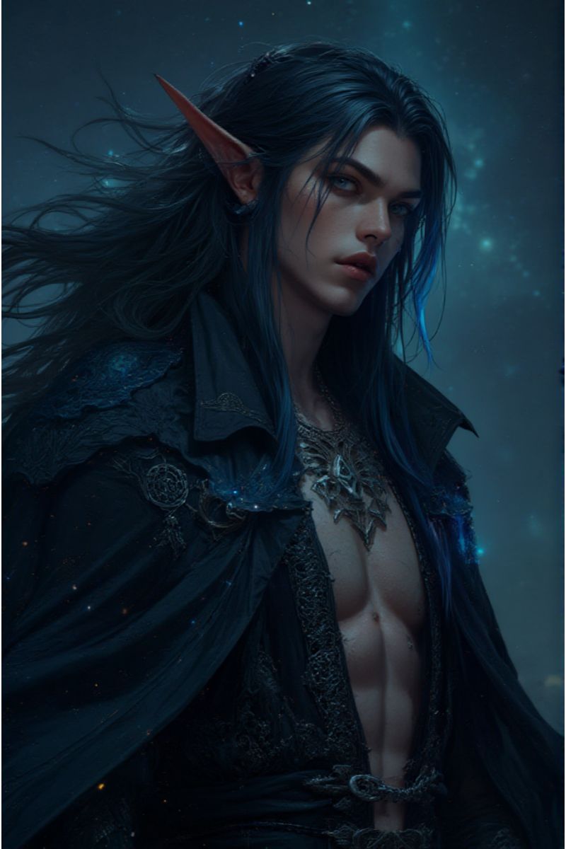 male dark elf portrait