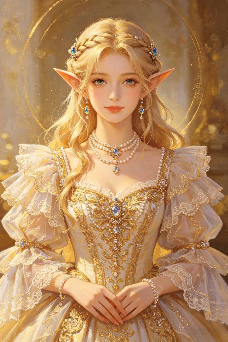 golden high elf portrait