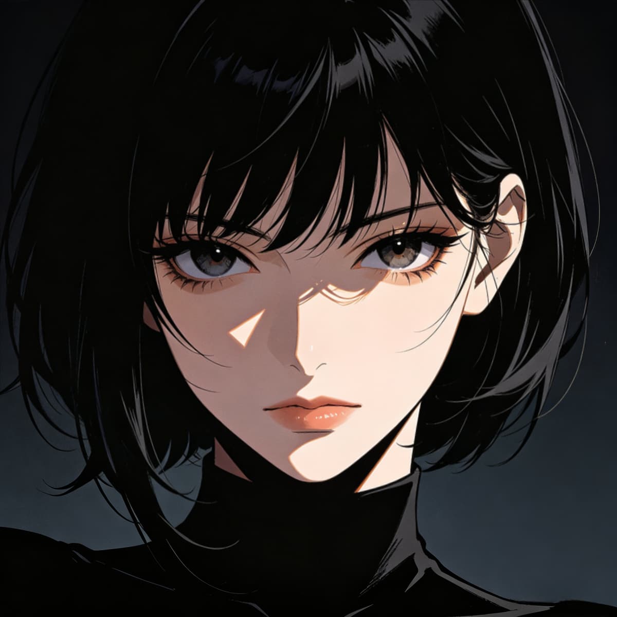 short hair anime girl pfp
