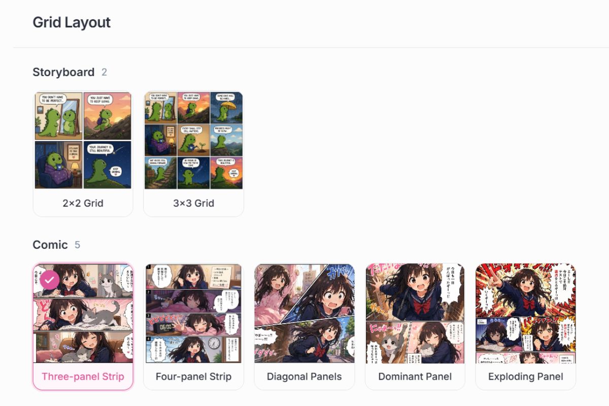step 2 of AI comic generator
