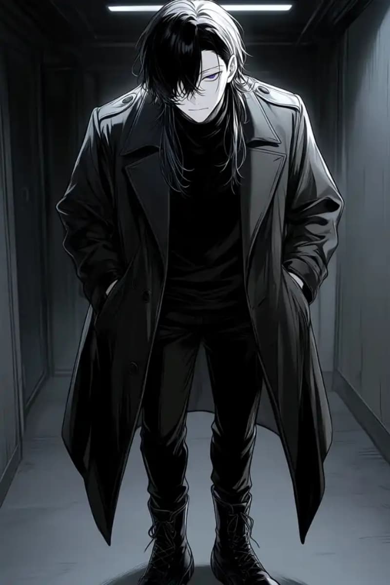 black-haired male bsd oc