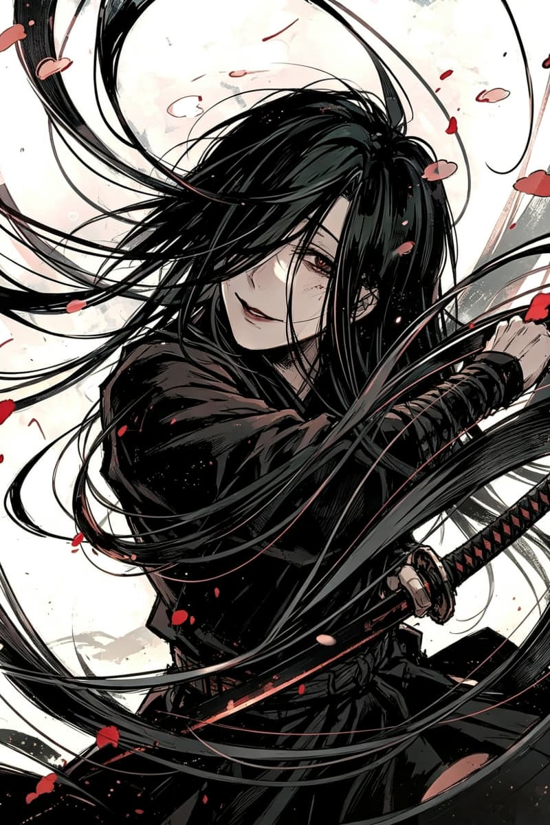 black-haired swordsman OC