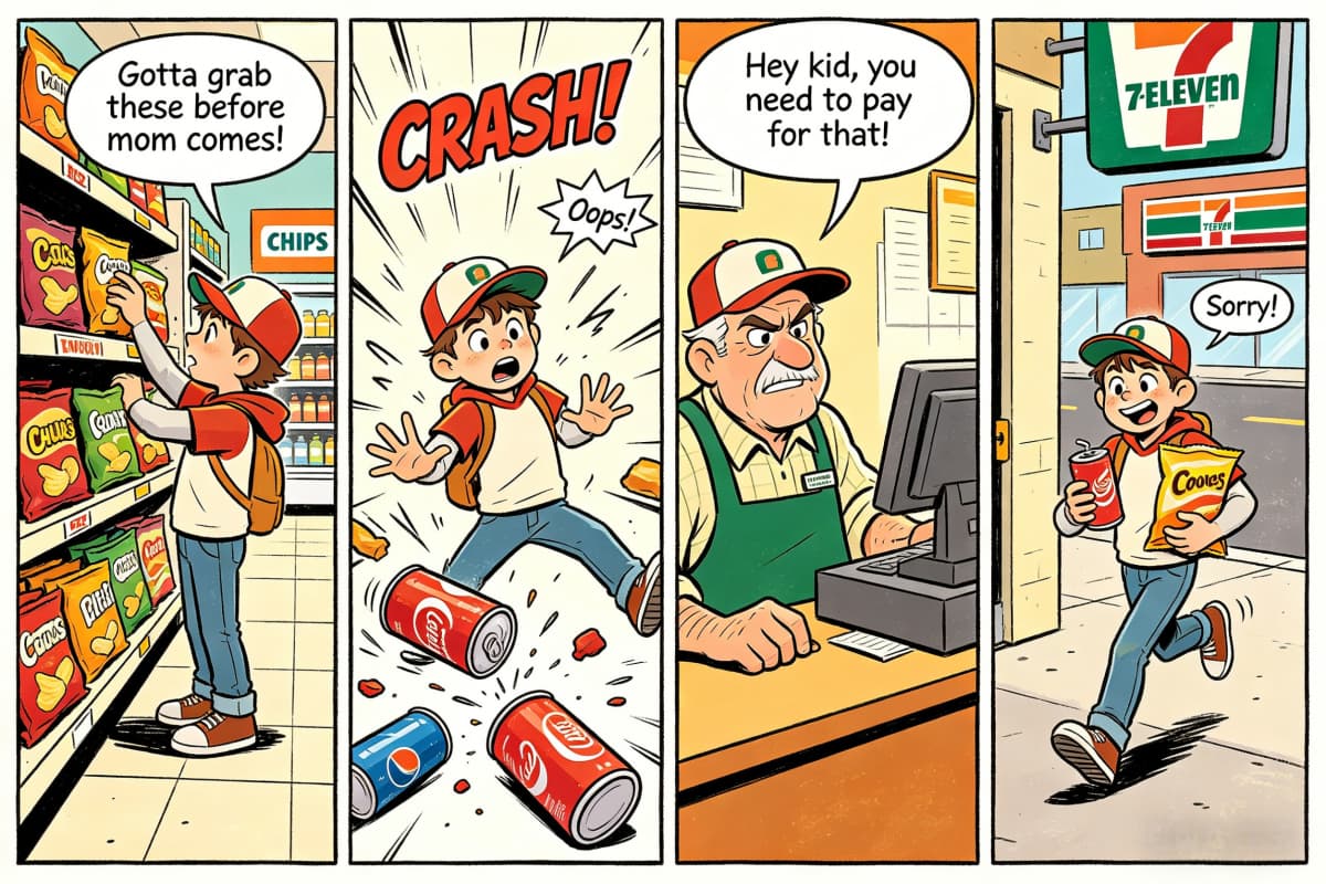 funny store comic strip