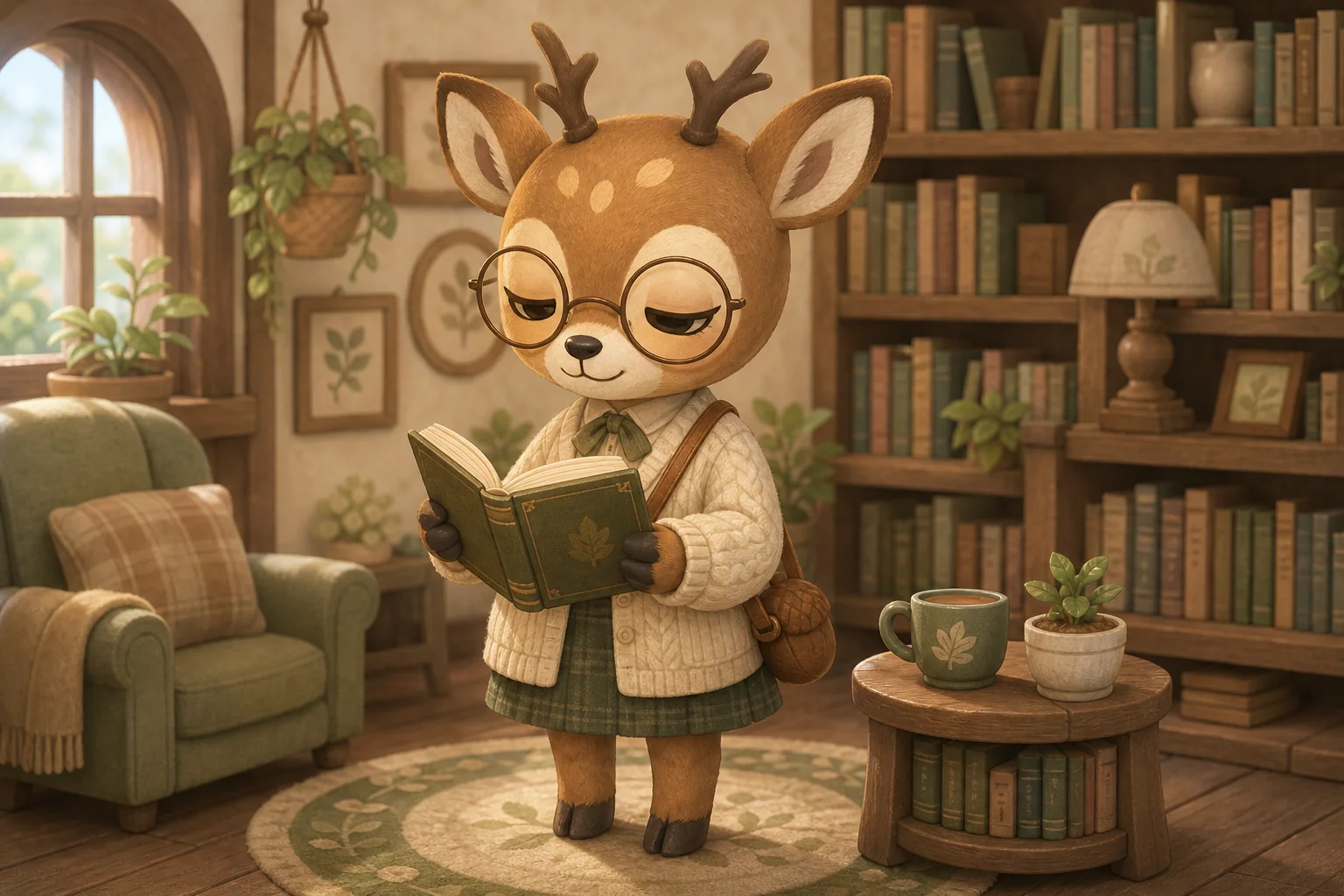 Sleepy Deer Librarian
