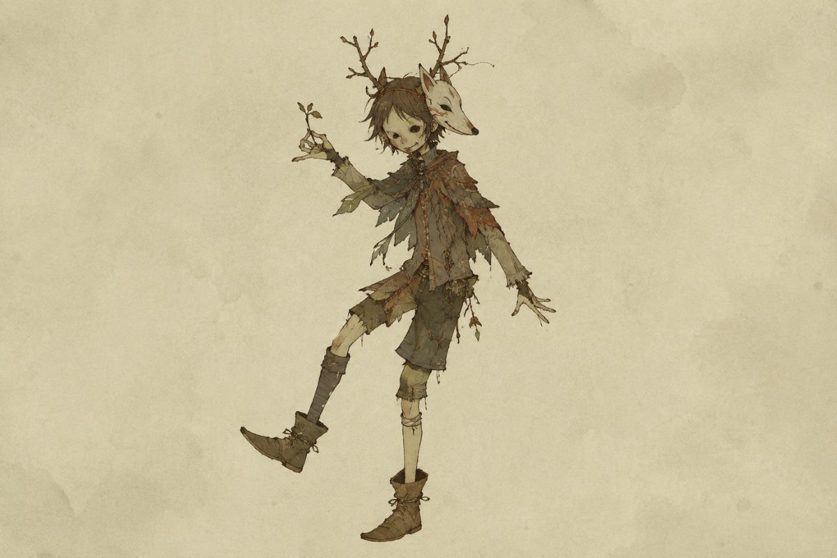 Happy Hare Twig Broom Woodland Sprite