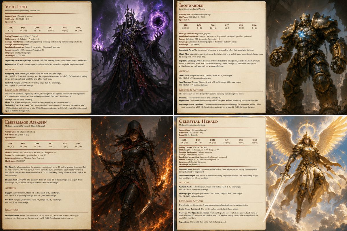 DND Stat Block Maker
