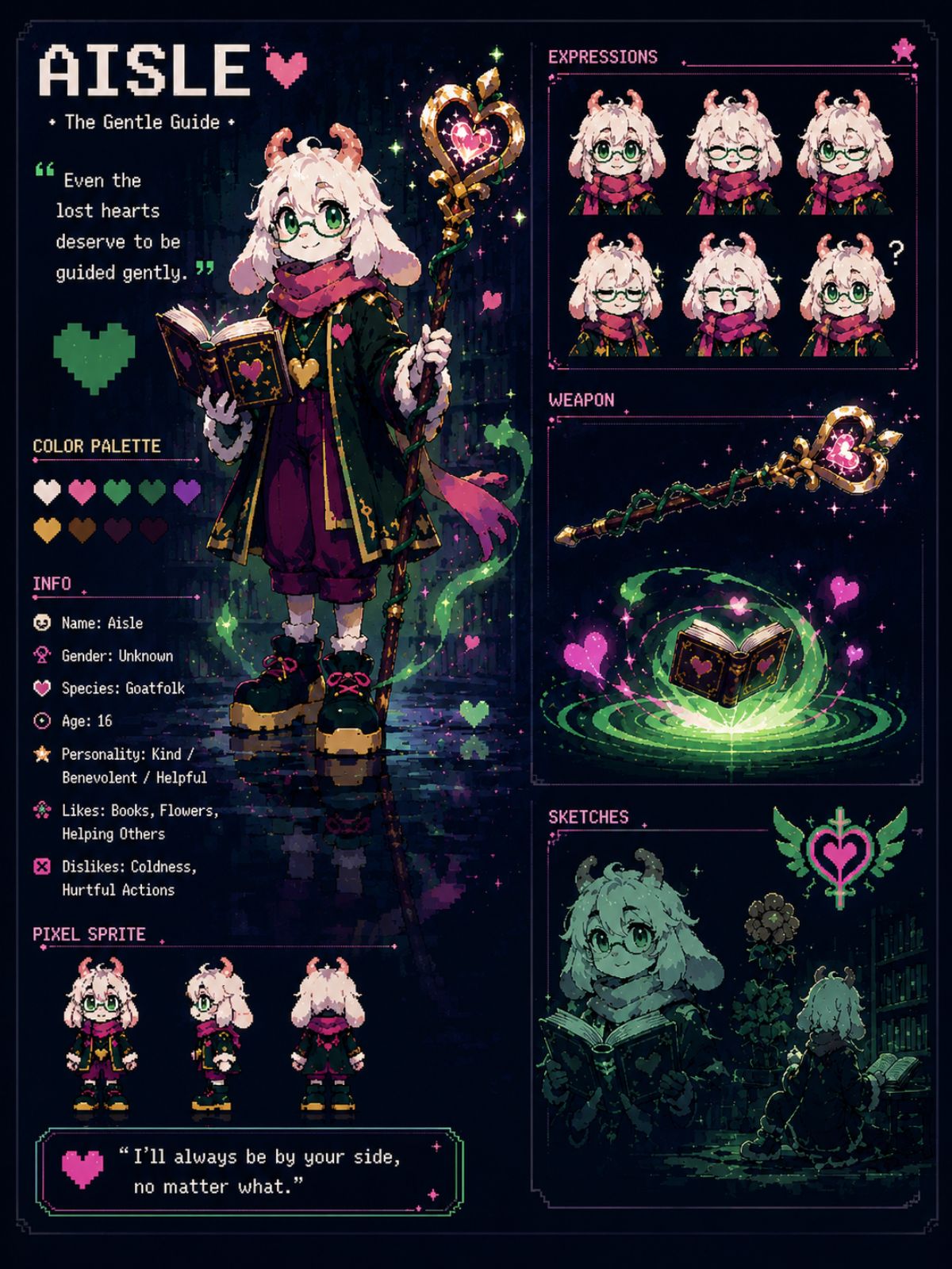 Aisle Deltarune Style Goatfolk OC