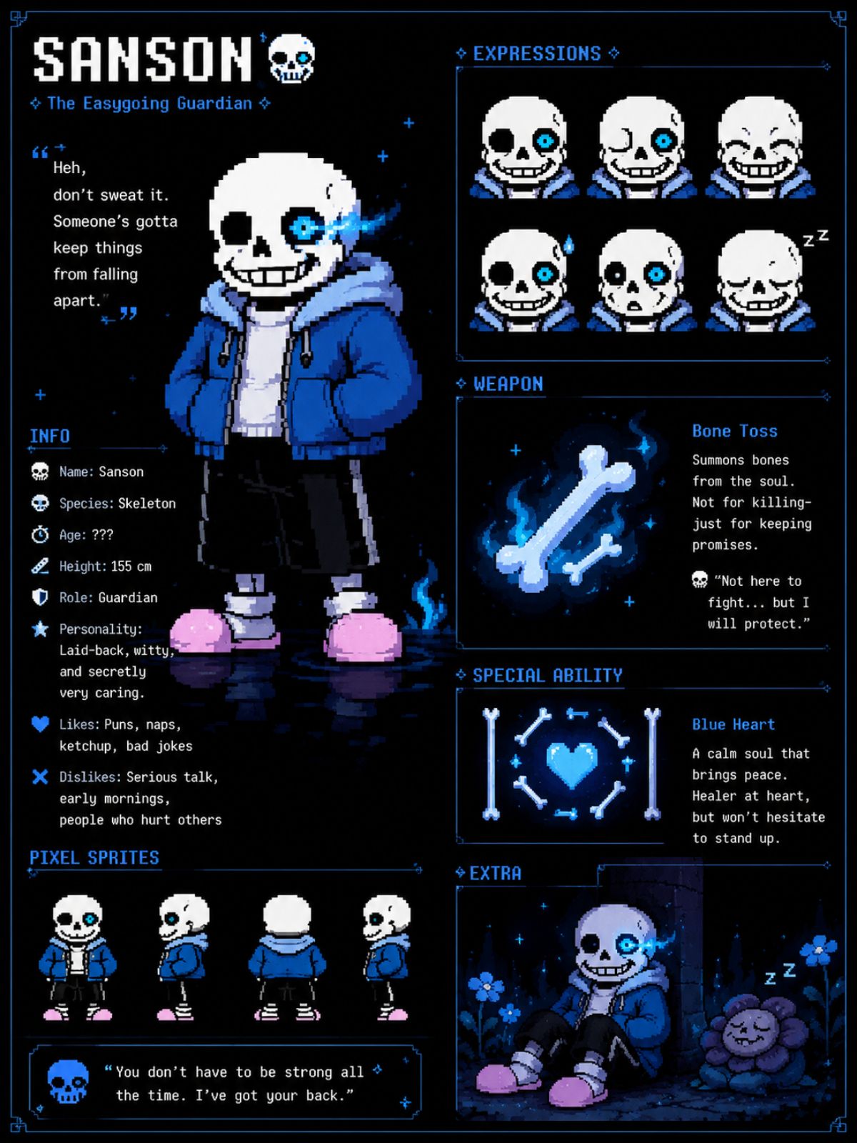 Sans Undertale OC Design Sheet