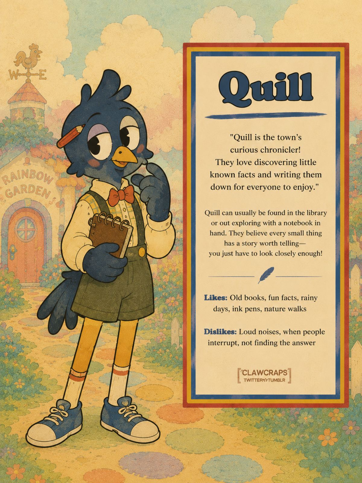 Quill Quiet Artist Character