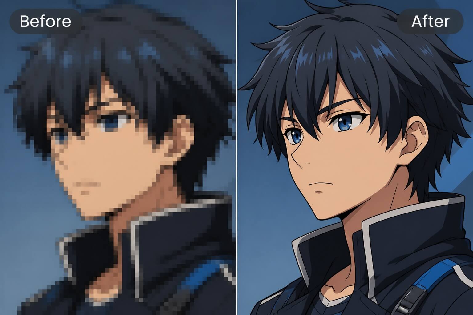 高解像度なアニメアートを作成