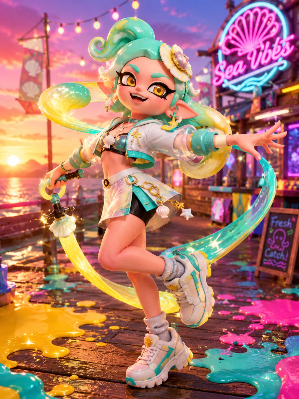 Sea Salt Sunset Ink Girl