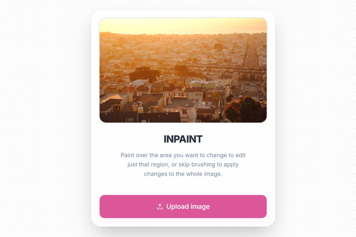 Upload a photo to the AI image editor