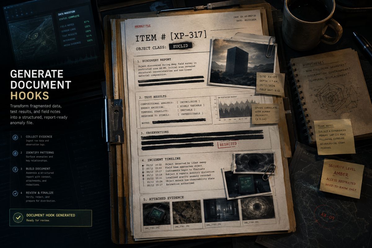 Build SCP-style character profiles